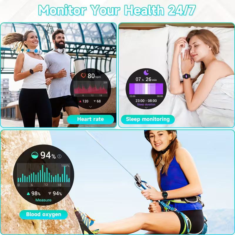 S52 Smartwatch – Wireless Calling, 110+ Sports Modes & Health Tracking