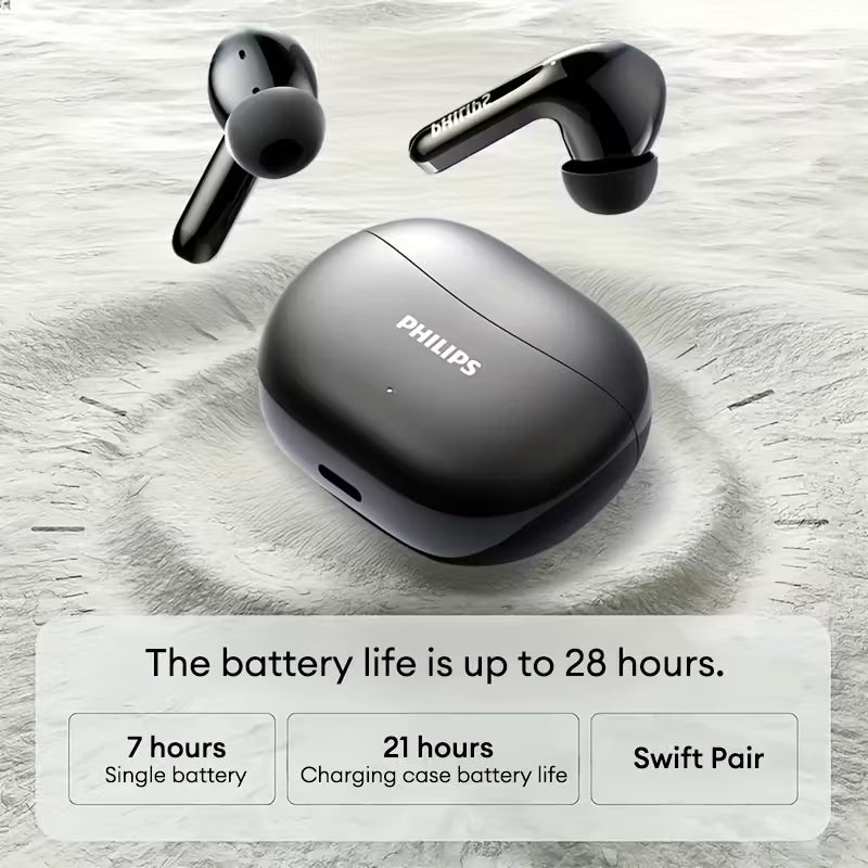 PHILIPS TAT1320 Wireless Earbuds – Low-Latency Audio & 24-Hour Playtime