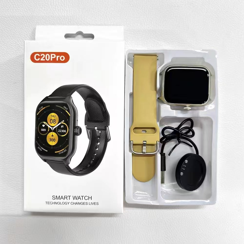 C20 Pro Smartwatch – 2.2" Touch Screen with HryFine App